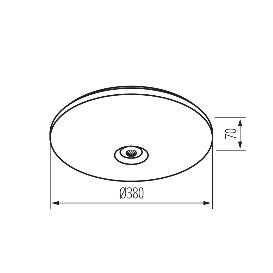 LED stropna svetilka s senzorjem gibanja in mraka FOGLER LED/24W/230V, premer 38 cm