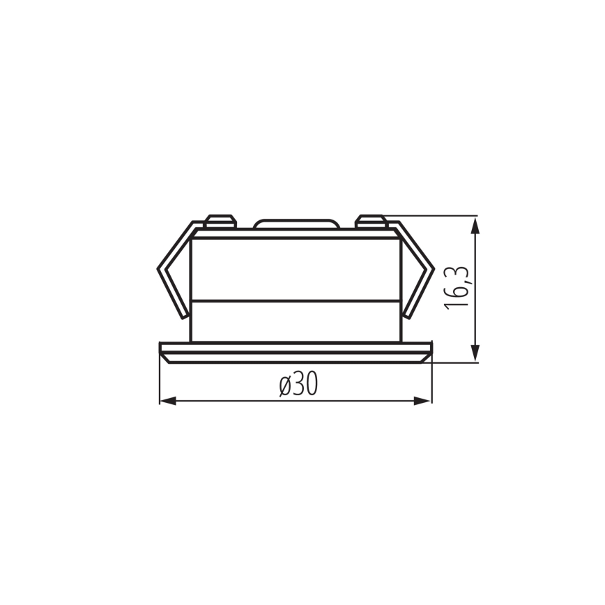 LED Zunanja vgradna svetilka IMBER LED/1W/12V 3000K pr. 3 cm 40 lm IP65 srebrna