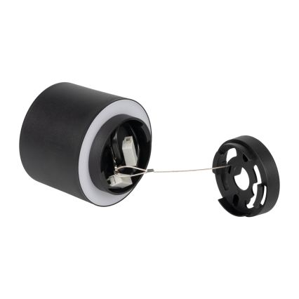 LED spot svetilka SONOR LED/6W/230V 3000/4000/5700K + LED/1,5W 2200K, premer 9 cm, črna