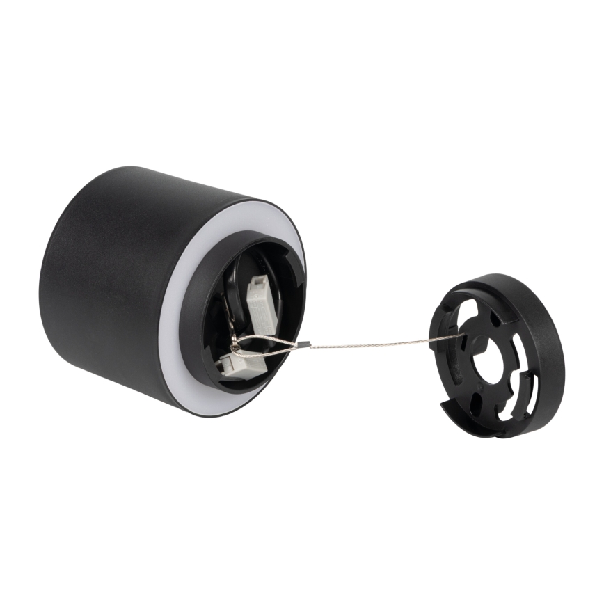 LED spot svetilka SONOR LED/6W/230V 3000/4000/5700K + LED/1,5W 2200K, premer 9 cm, črna