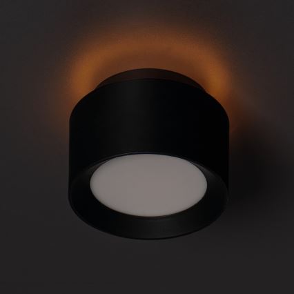 LED točkovno svetilo SONOR LED/12W/230V 3000/4000/5700K + LED/1,5W 2200K, premer 14 cm, črna