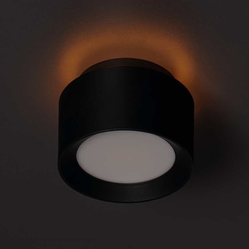 LED točkovno svetilo SONOR LED/12W/230V 3000/4000/5700K + LED/1,5W 2200K, premer 14 cm, črna