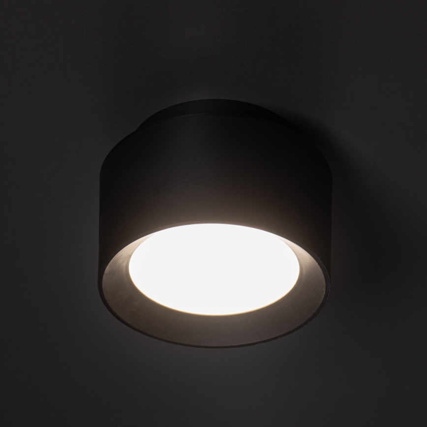 LED točkovno svetilo SONOR LED/12W/230V 3000/4000/5700K + LED/1,5W 2200K, premer 14 cm, črna