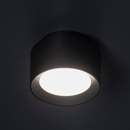 LED točkovno svetilo SONOR LED/12W/230V 3000/4000/5700K + LED/1,5W 2200K, premer 14 cm, črna