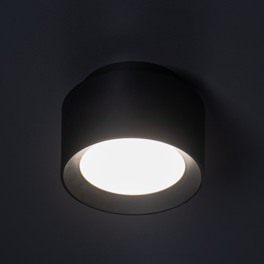 LED točkovno svetilo SONOR LED/12W/230V 3000/4000/5700K + LED/1,5W 2200K, premer 14 cm, črna