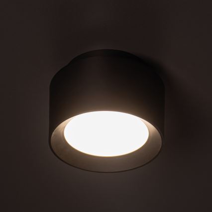LED točkovno svetilo SONOR LED/12W/230V 3000/4000/5700K + LED/1,5W 2200K, premer 14 cm, črna