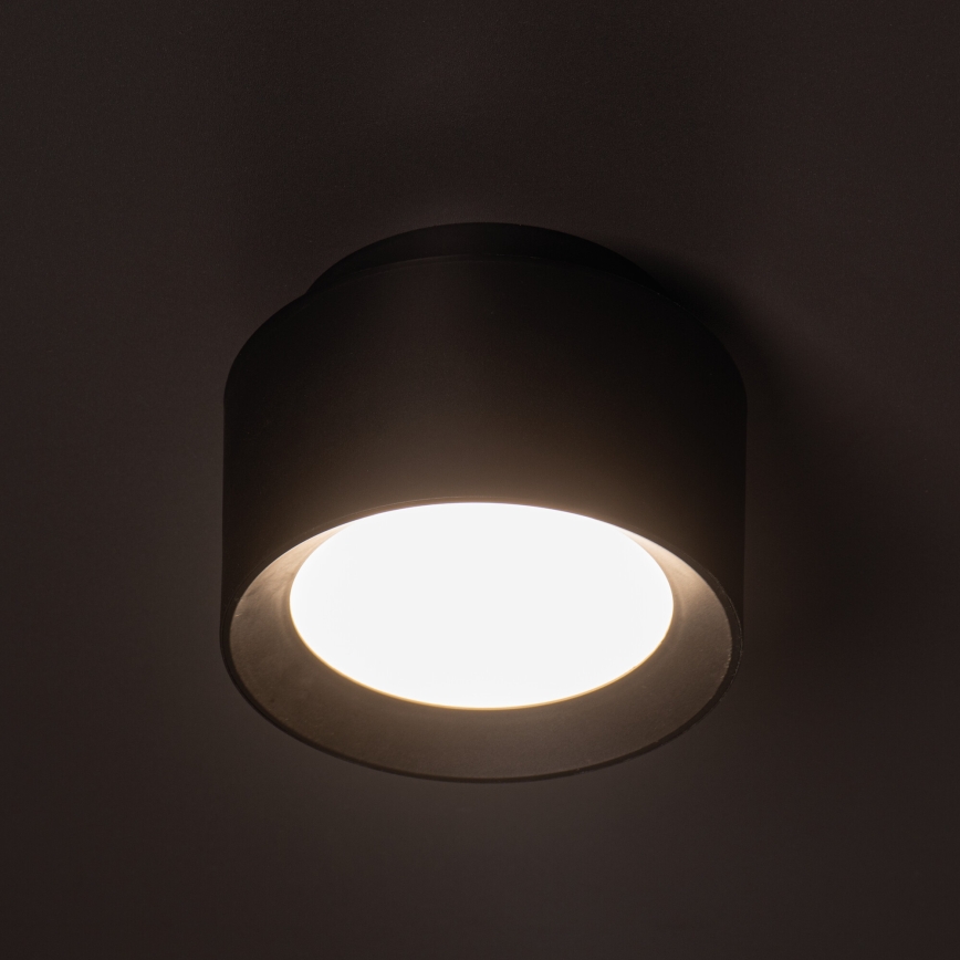 LED točkovno svetilo SONOR LED/12W/230V 3000/4000/5700K + LED/1,5W 2200K, premer 14 cm, črna