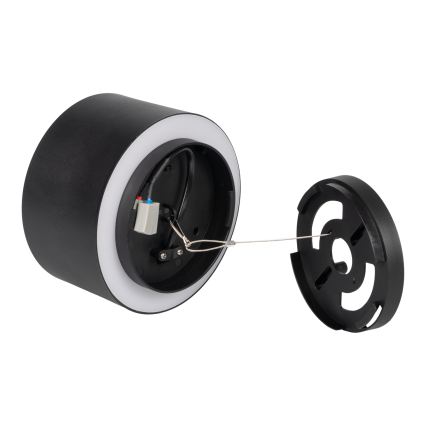 LED točkovno svetilo SONOR LED/12W/230V 3000/4000/5700K + LED/1,5W 2200K, premer 14 cm, črna