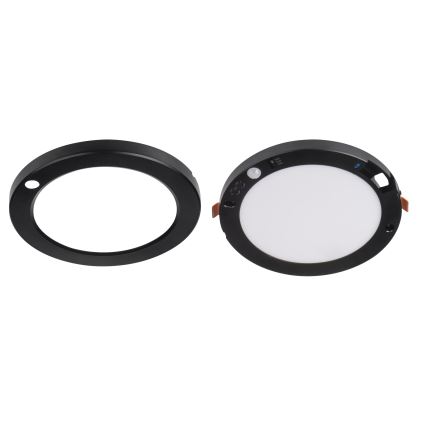 LED Stropna/Vgradna svetilka s senzorjem gibanja 2v1 ERGA LED/17W/230V 3000/4000/6500K črna