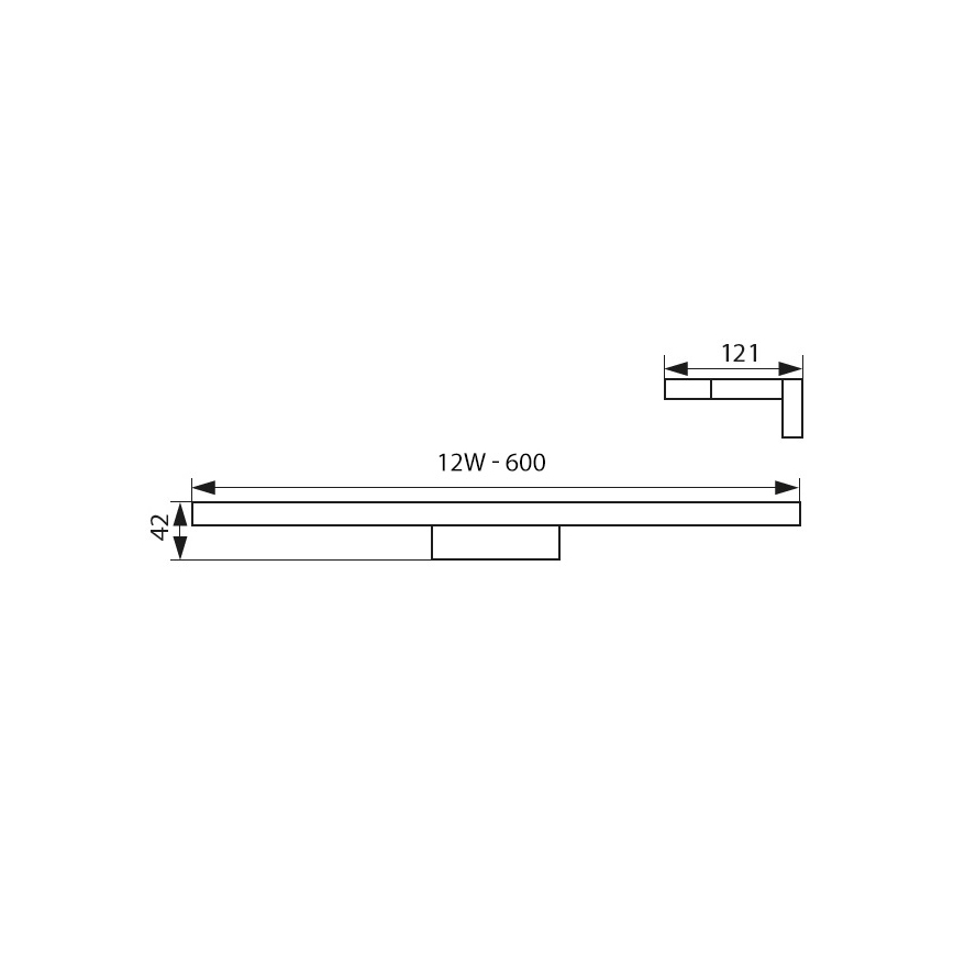 LED Kopalniška luč za osvetlitev ogledala ASTEN LED/12W/230V IP44 sijajni krom