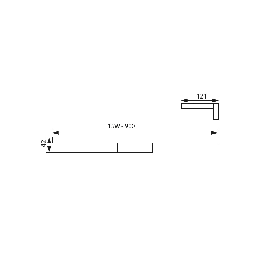 LED Kopalniška luč za osvetlitev ogledala ASTEN LED/15W/230V IP44 sijajni krom