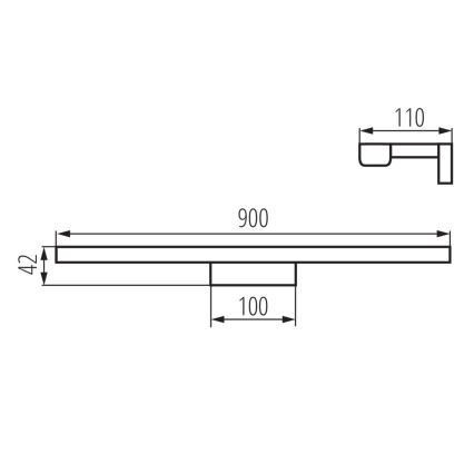 LED Kopalniška svetilka za ogledalo ASTEN LED/15W/230V IP44 črna