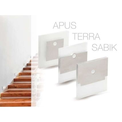 LED Stopniščna svetilka APUS s senzorjem LED/0,8W/12V 3000K