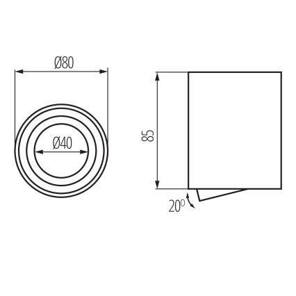 Usmerjena svetilka BORD ONE 1xGU10/10W/230V bela