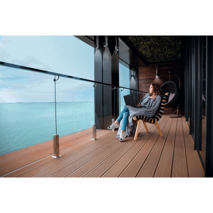 LED zunanja stenska svetilka s senzorjem gibanja in senzorjem mraka REKA LED/7W/230V IP54 antracit okrogla