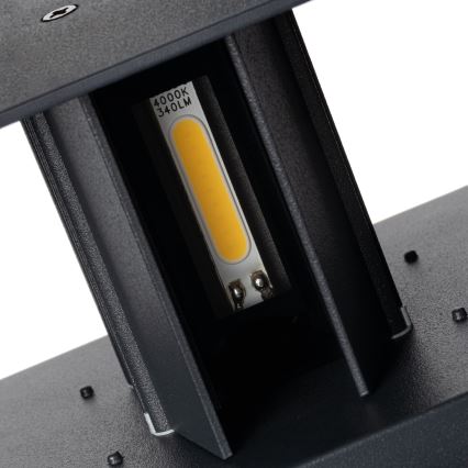 LED zunanja stenska svetilka s senzorjem gibanja in senzorjem mraka REKA LED/7W/230V IP54 antracit okrogla