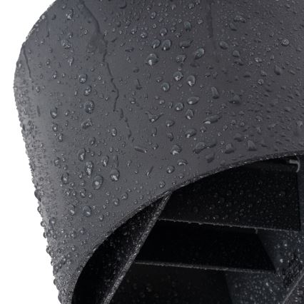 LED zunanja stenska svetilka s senzorjem gibanja in senzorjem mraka REKA LED/7W/230V IP54 antracit okrogla