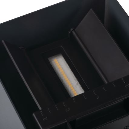 LED sončna stenska svetilka REKA s senzorjem LED/6W/3,7V 1800 mAh 3000/4000/6500K IP65 črna