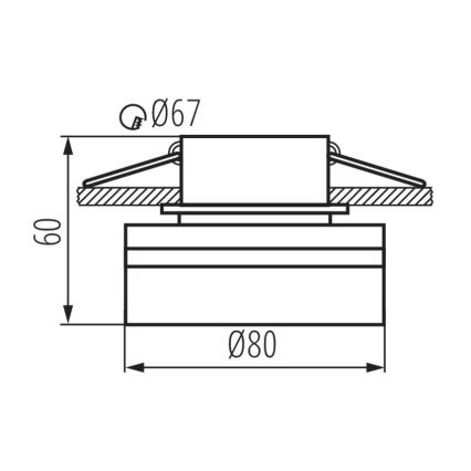 Reflektorska vgradna svetilka GOVIK GU10/10W bela