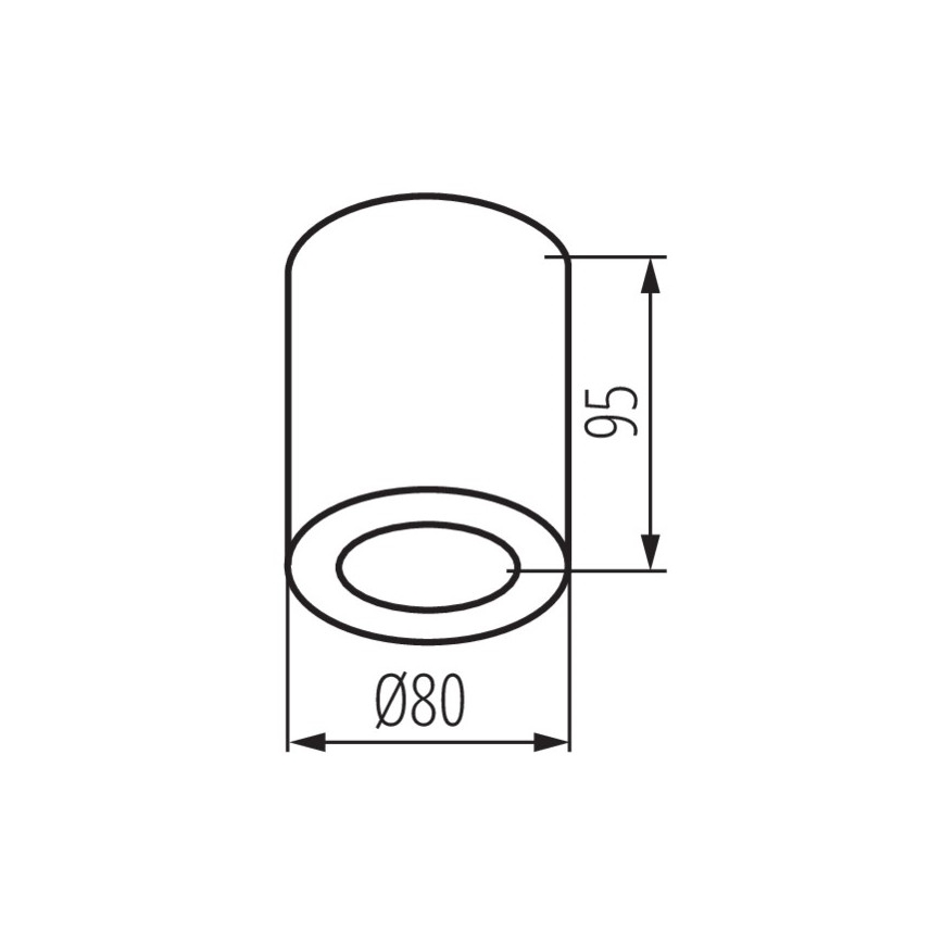 Kopalniška stropna svetilka SANI 1xGU10/10W/230V IP44 mat krom