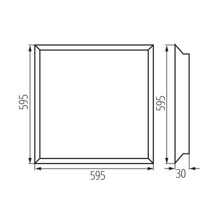 LED Vgradni panel BAREV ECO LED/36W/230V 4000K 60x60 cm