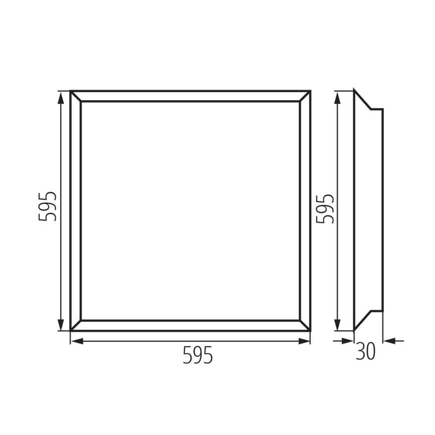 LED Vgradni panel BAREV ECO LED/36W/230V 4000K 60x60 cm