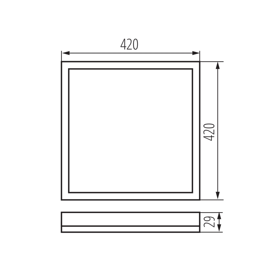 LED Kopalniška stropna svetilka AZPO LED/22W/230V 42x42 cm IP54 črna