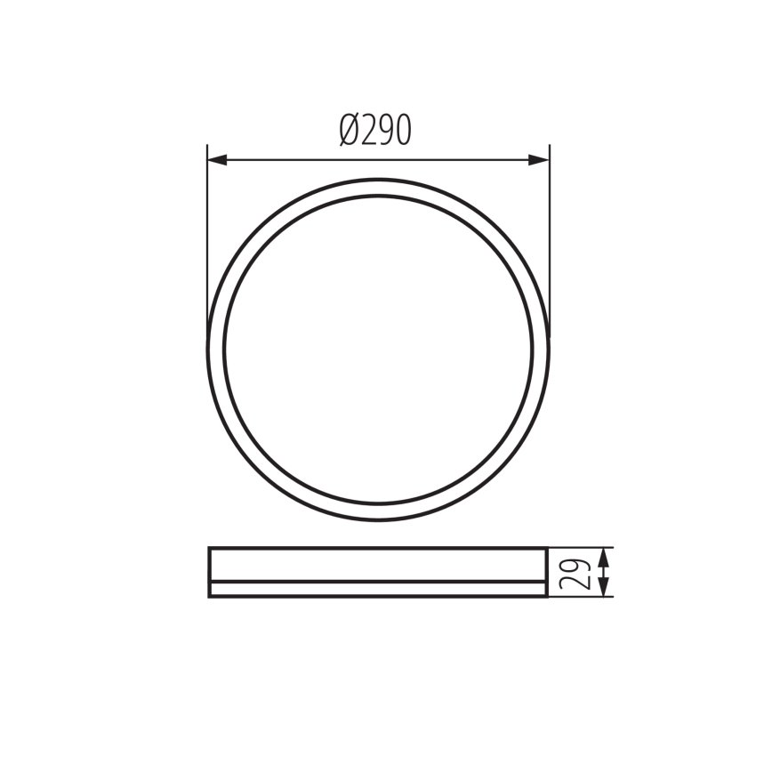 LED stropna svetilka AZPO LED/18,5W/230V 3000/4000/6000K premer 29 cm IP54 bela