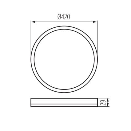 LED stropna svetilka AZPO LED/22W/230V 3000/4000/6000K Ø 42 cm IP54 bela