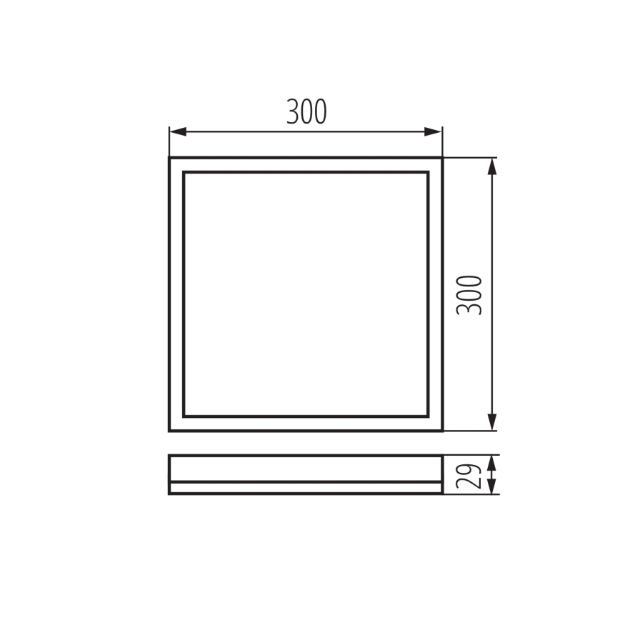 LED stropna svetilka AZPO LED/17,5W/230V 3000/4000/6000K 30x30 cm IP54 bela