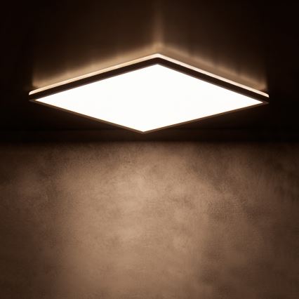 LED stropna svetilka AZPO LED/22W/230V 3000/4000/6000K 42x42 cm IP54 črna