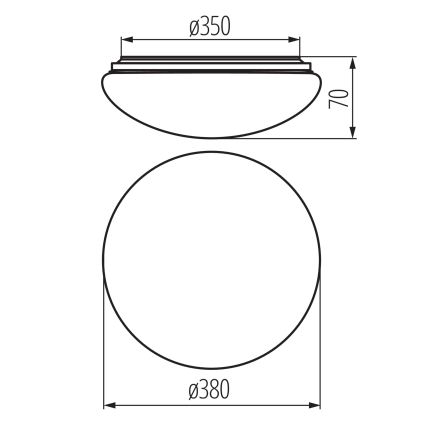 LED stropna svetilka za kopalnico CORSO LED/24W/230V 3000/4000/6500K premer 38 cm IP44