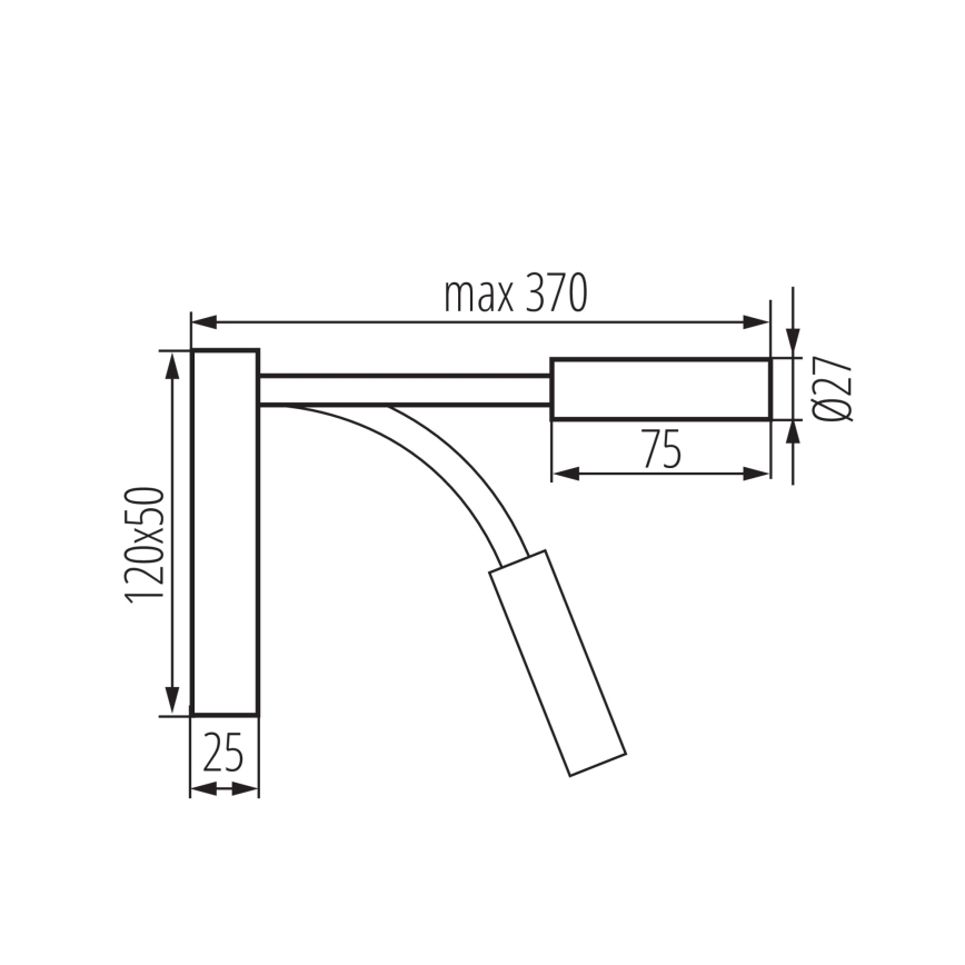 LED fleksibilna namizna svetilka TONIL LED/3,3W/230V črna/zlata