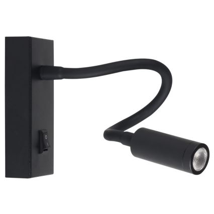 LED Fleksibilna stenska svetilka TONIL LED/2,7W/230V črna