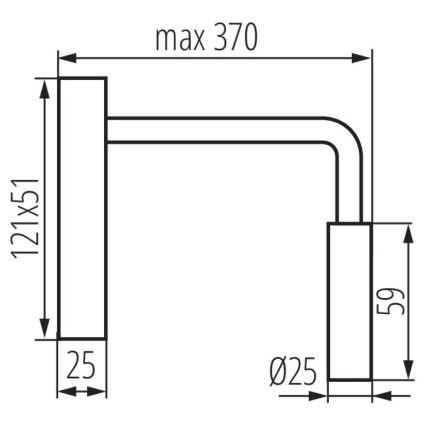 LED Fleksibilna stenska svetilka TONIL LED/2,7W/230V črna