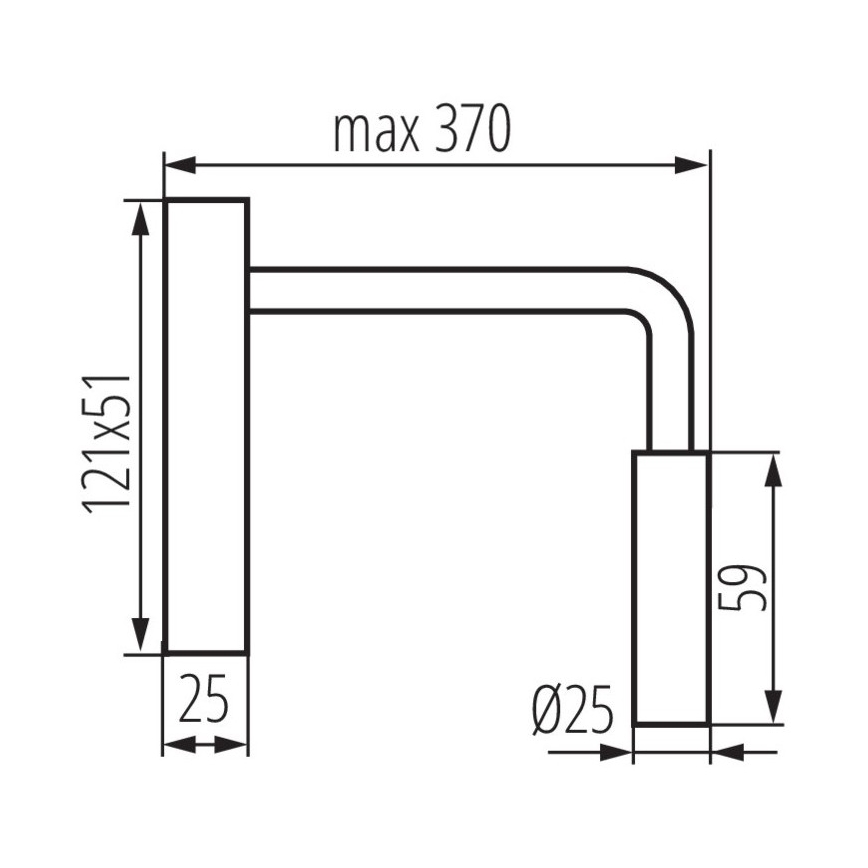 LED Fleksibilna stenska svetilka TONIL LED/2,7W/230V črna