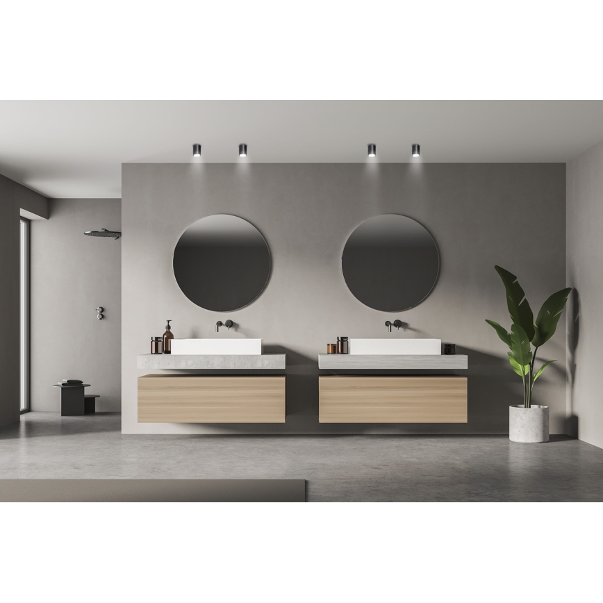 Kanlux 33361 - Zunanji reflektor AQILO 1xGU10/7W/230V IP65 črna