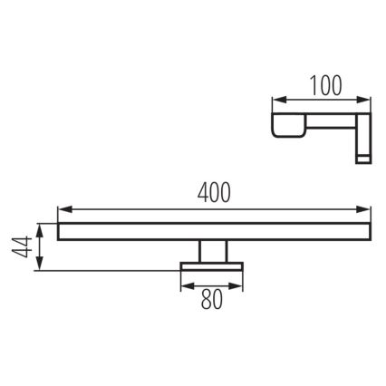 LED Kopalniška luč za ogledalo ASTIM LED/8W/230V IP44 črna