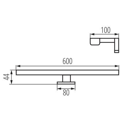 LED Kopalniška svetilka za osvetlitev ogledala ASTIM LED/12W/230V IP44 črna