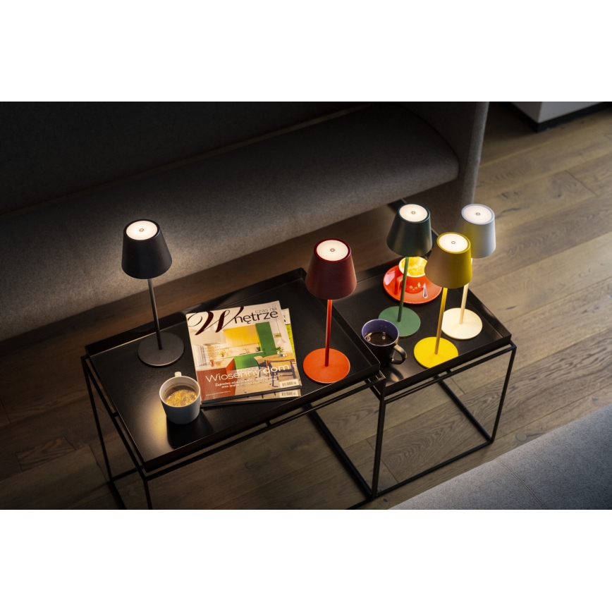 LED Zatemnitvena polnilna namizna svetilka INITA LED/1,2W/1800 mAh IP54 črna