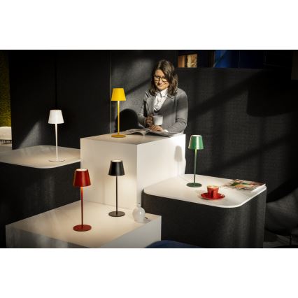 LED Zatemnitvena polnilna namizna svetilka INITA LED/1,2W/1800 mAh IP54 črna
