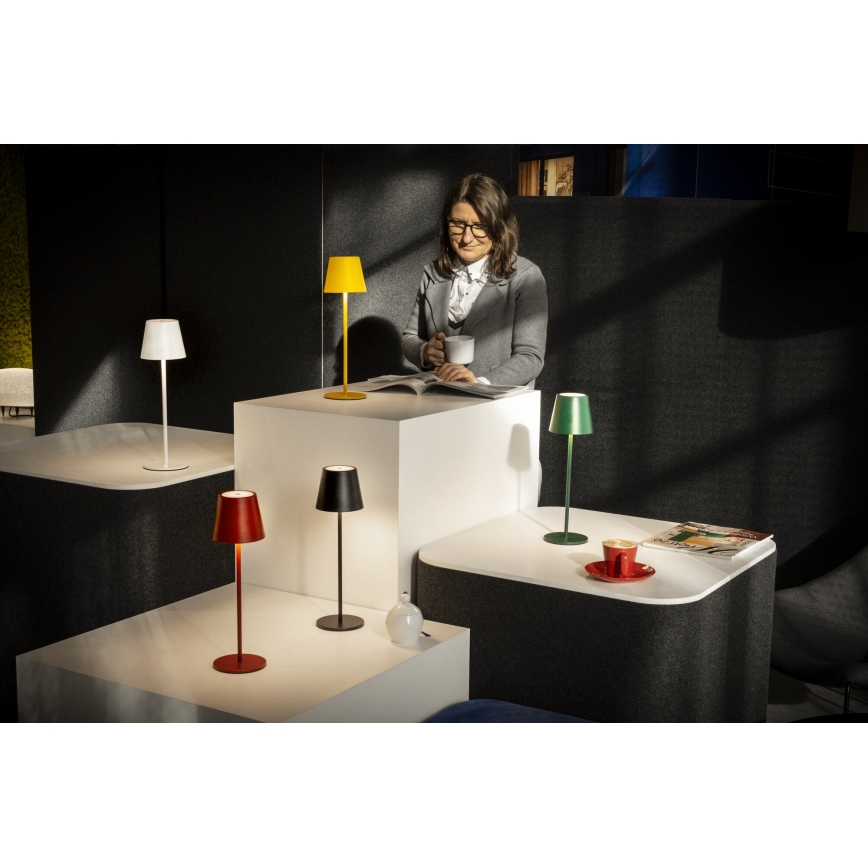 LED Zatemnitvena polnilna namizna svetilka INITA LED/1,2W/1800 mAh IP54 črna