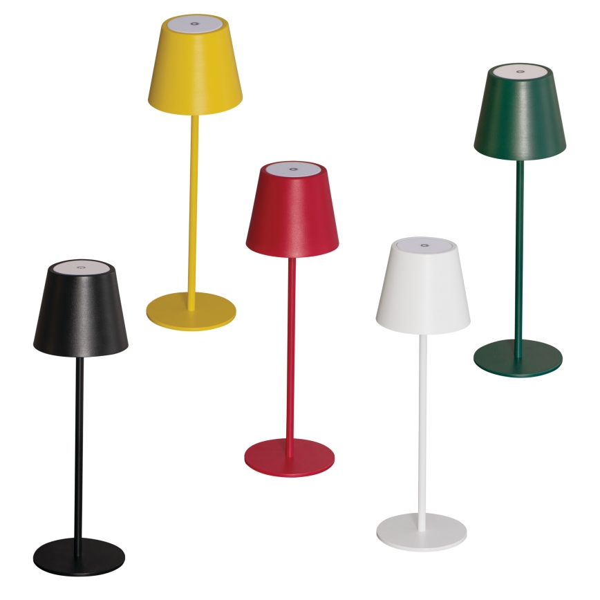 LED Zatemnitvena polnilna namizna svetilka INITA LED/1,2W/1800 mAh IP54 črna