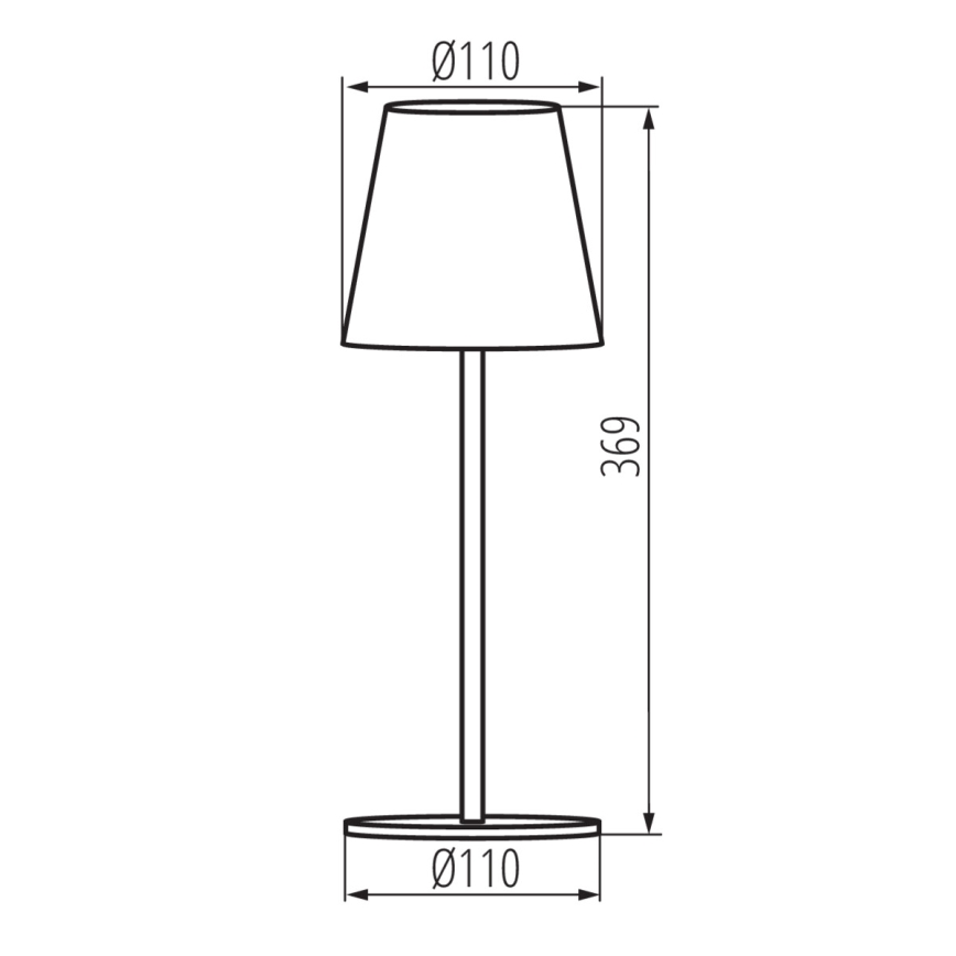 LED Zatemnitvena polnilna namizna svetilka INITA LED/1,2W/1800 mAh IP54 črna