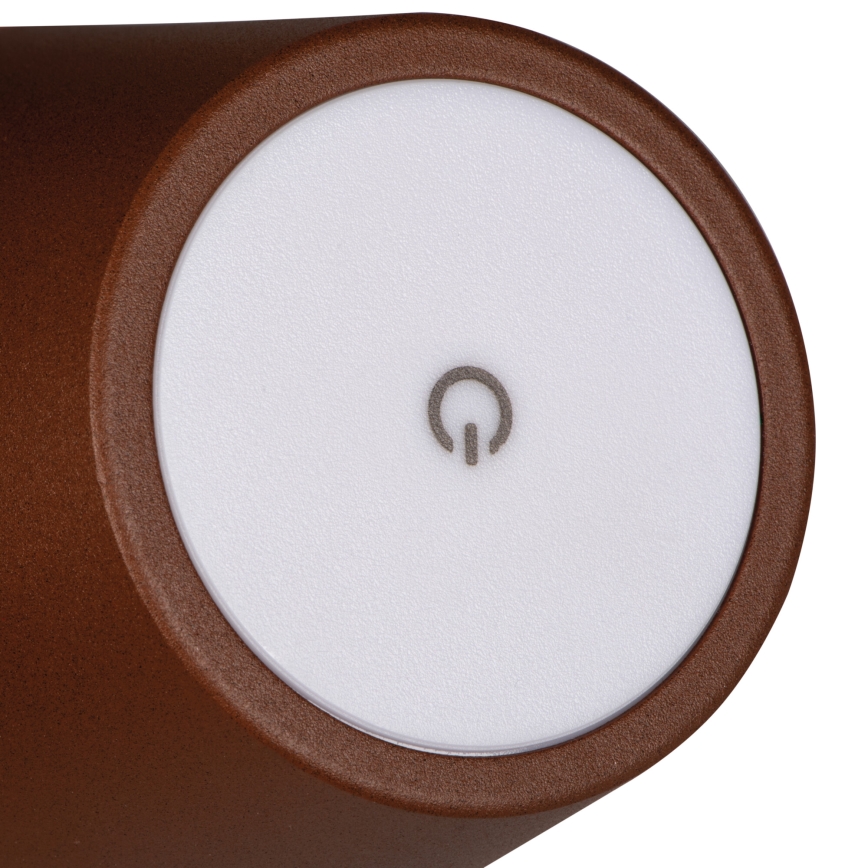 LED Zatemnitvena polnilna namizna svetilka INITA LED/1,2W/1800 mAh IP54 rjava