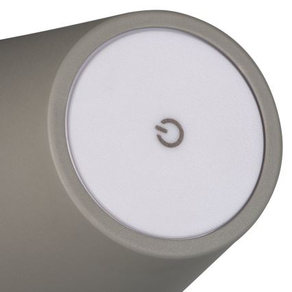 LED Zatemnitvena polnilna namizna svetilka INITA LED/1,2W/1800 mAh IP54 siva