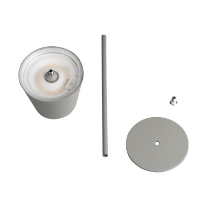 LED Zatemnitvena polnilna namizna svetilka INITA LED/1,2W/1800 mAh IP54 siva