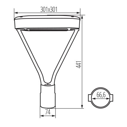 LED Ulična svetilka PARCOLI LED/30/40/50W/230V 3000/4000/6500K IP66 siva