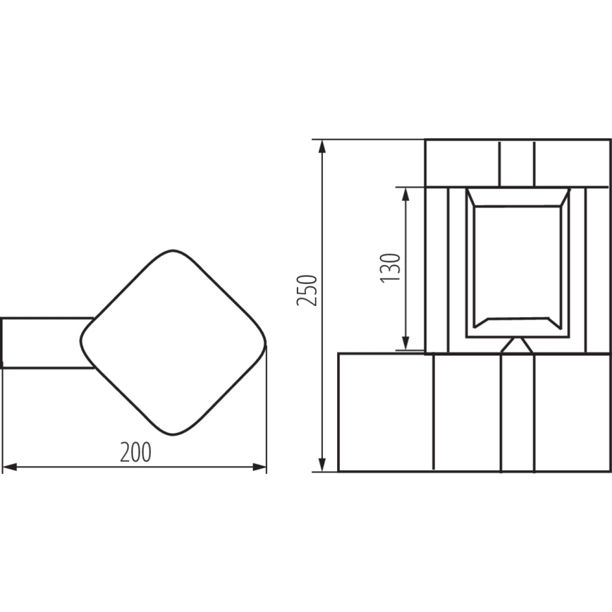 Zunanja stenska svetilka PEVO 1xGX53/11W/230V IP44 antracitna