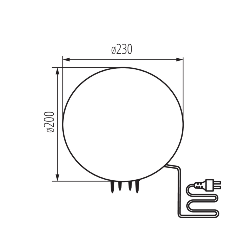 Zunanja svetilka STONO 1xE27/15W/230V, premer 23 cm, IP65